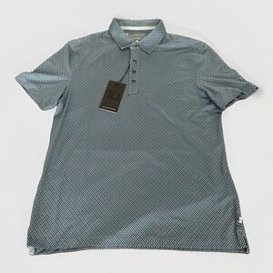 7 Diamonds Dawn Patrol Performance Polo Shirt Golf Micro Striped Navy Men Size S
